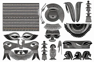 Egyptian tattoo of RA tattoo idea