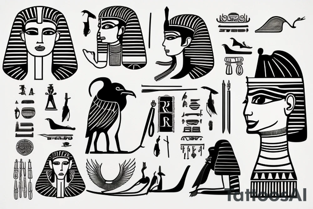 Egyptian tattoo of RA tattoo idea