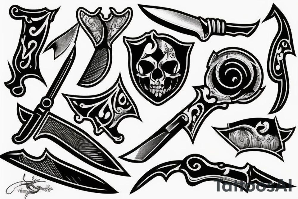Knife tattoo idea