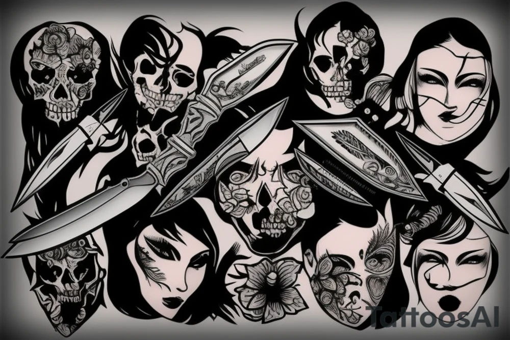 Knife tattoo idea