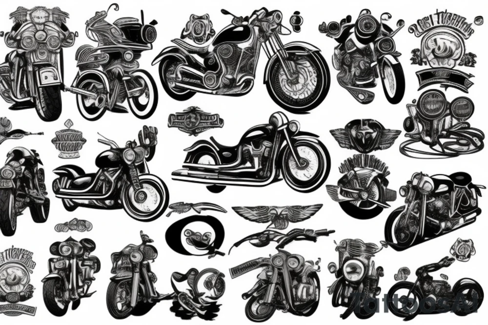 motorcycle tattoo idea