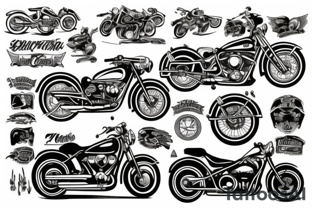 motorcycle tattoo idea