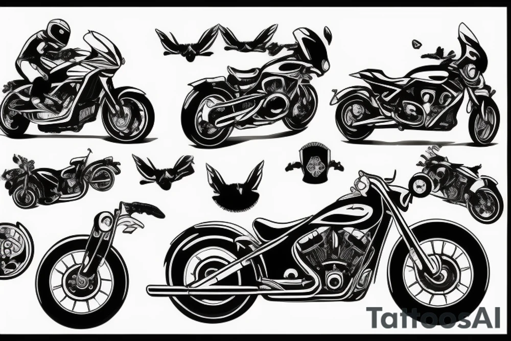 motorcycle tattoo idea