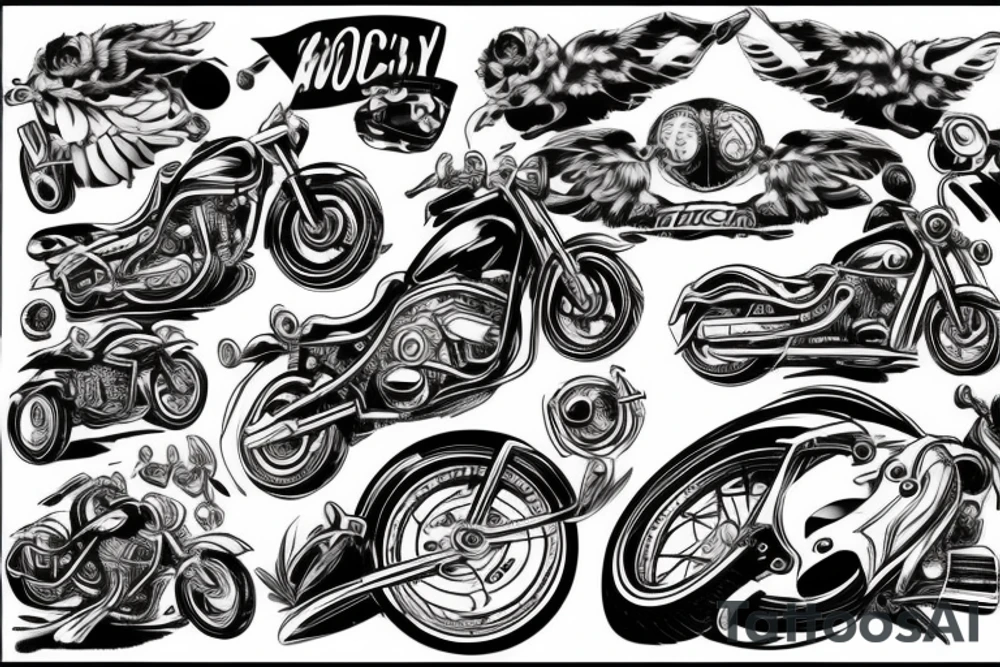 motorcycle tattoo idea