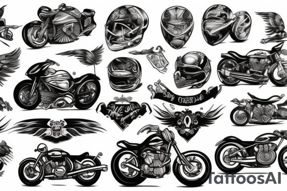motorcycle tattoo idea
