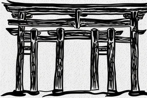 Torii Gate wather reflect tattoo idea