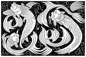 Koi fish representing ying and yang tattoo idea