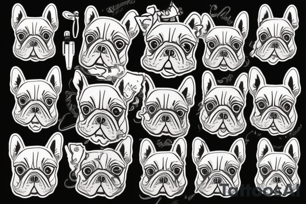 French bulldog tattoo idea