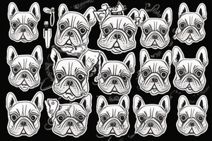 French bulldog tattoo idea