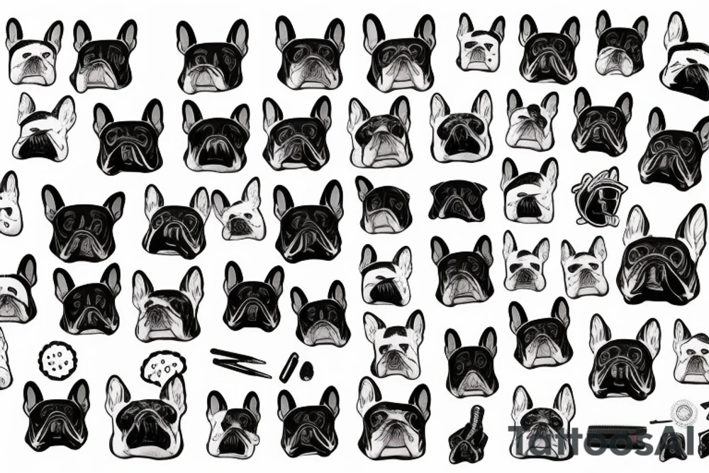 French bulldog tattoo idea