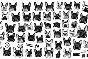 French bulldog tattoo idea