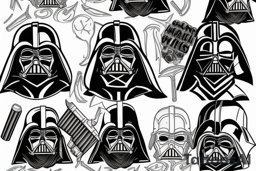 Grilling out Darth Vader tattoo idea