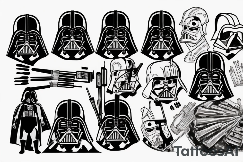 Grilling out Darth Vader tattoo idea