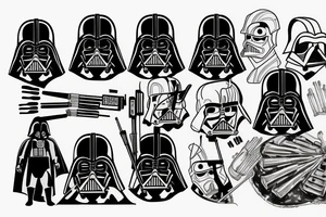 Grilling out Darth Vader tattoo idea