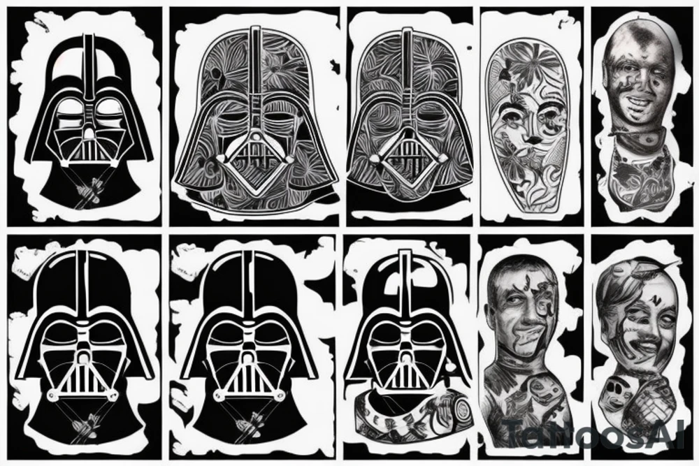 Darth Vader in a Hawaiian shirt tattoo idea