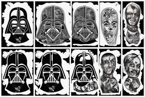 Darth Vader in a Hawaiian shirt tattoo idea