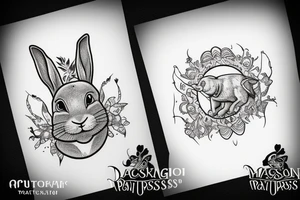 A rabbit pass to the magic portal tattoo idea
