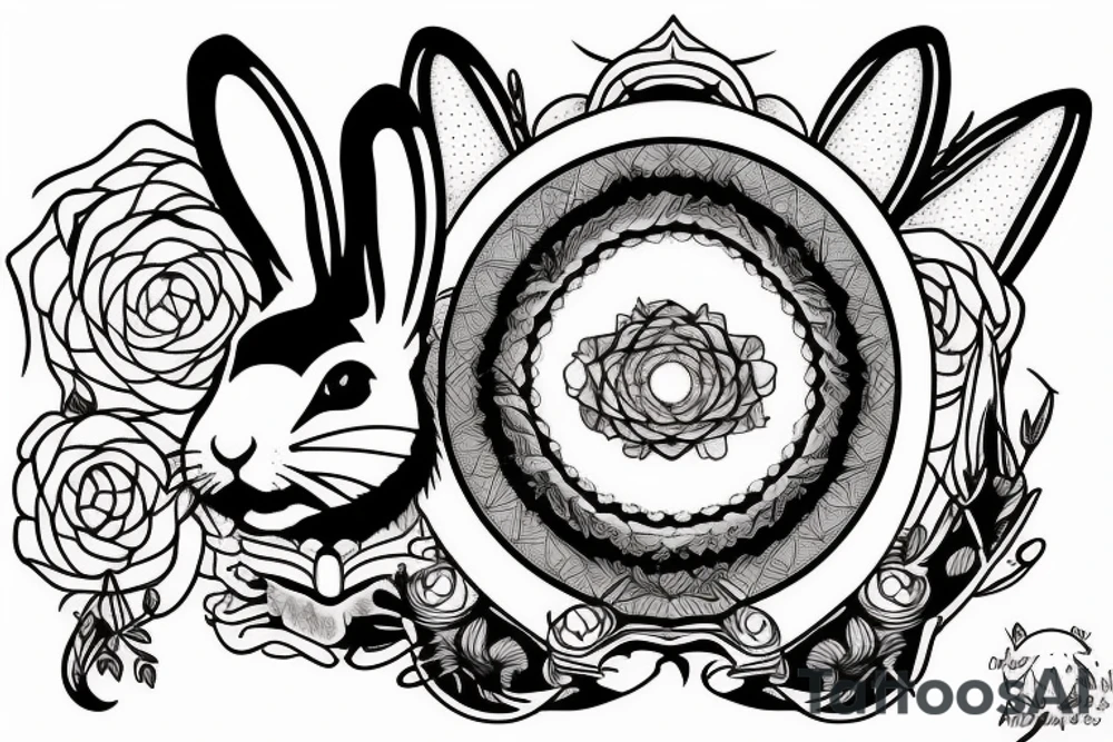 A rabbit pass to the magic portal tattoo idea
