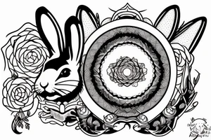 A rabbit pass to the magic portal tattoo idea
