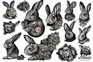 A rabbit pass to the magic portal tattoo idea