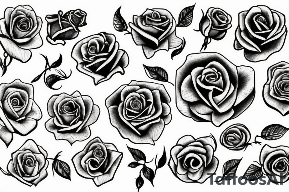 a rose tattoo idea