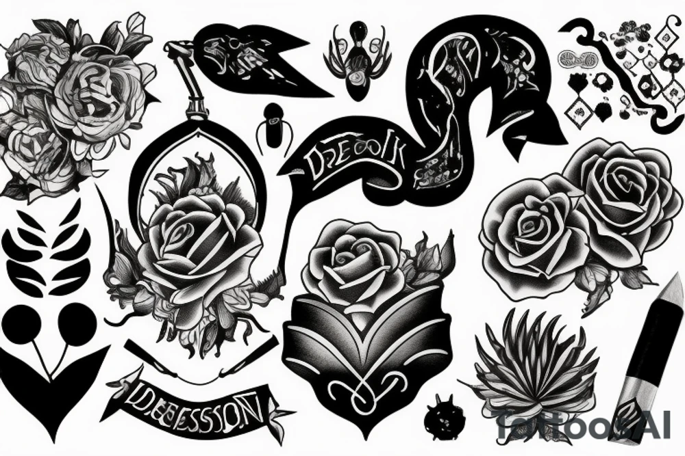 An tattoo that is about depression tattoo idea