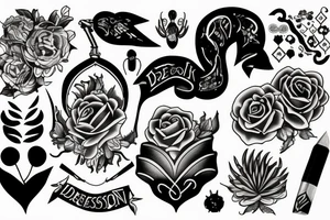 An tattoo that is about depression tattoo idea