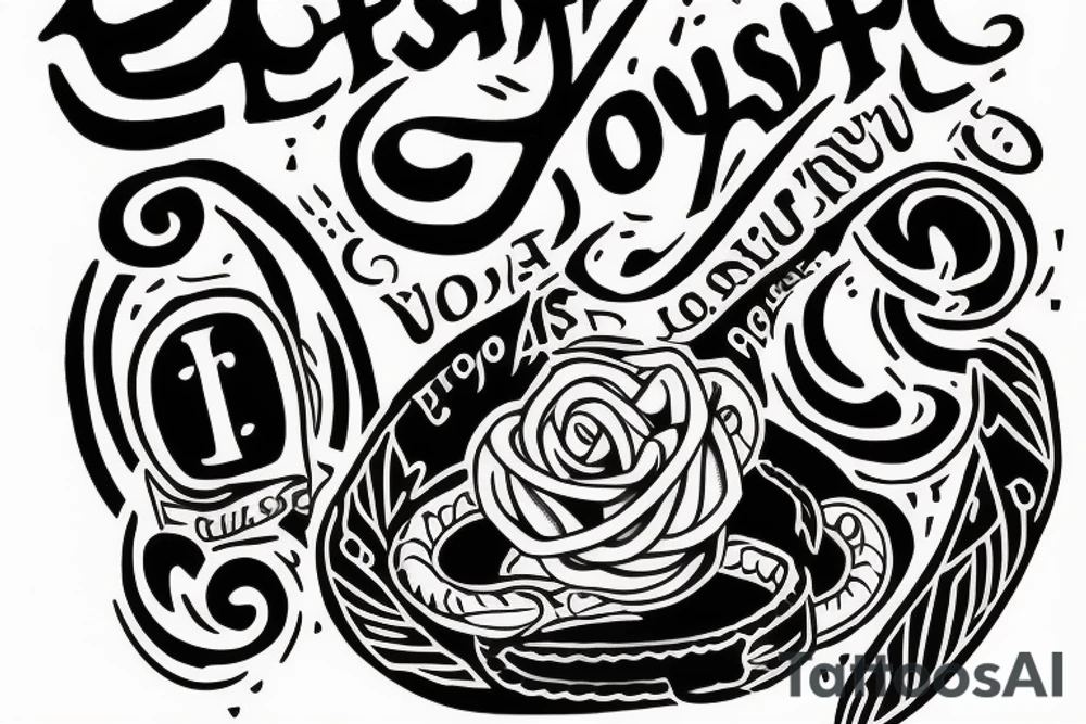 text saying "joshua 1:9" tattoo idea