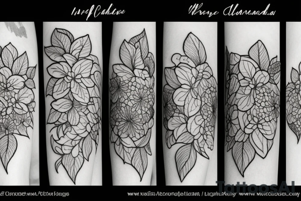Hydrangea tattoo idea