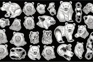 Bear wrapping around fore arm tattoo idea