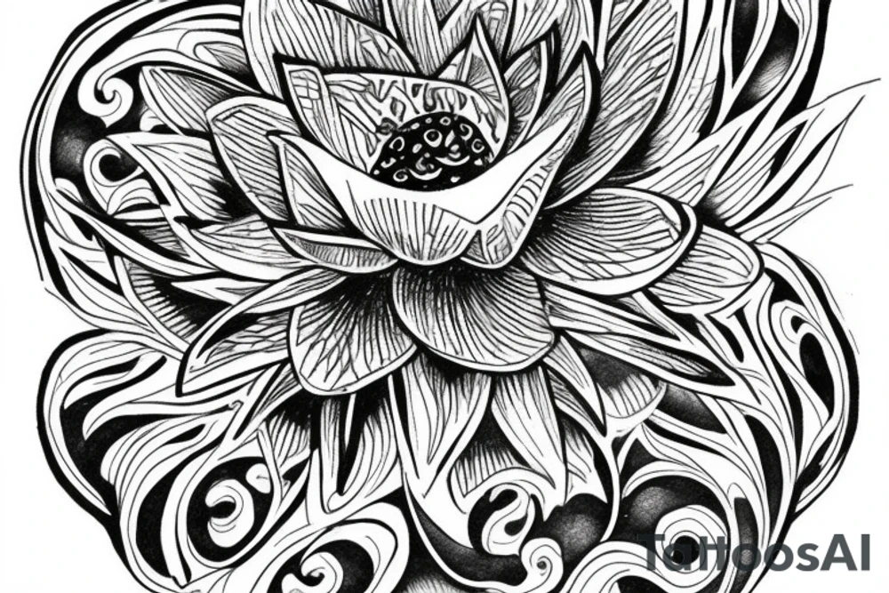 Lotus flower that goes into wings, fades at the end tattoo idea