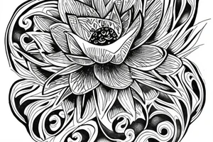 Lotus flower that goes into wings, fades at the end tattoo idea