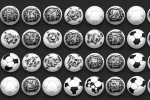A set of footballs representing family members tattoo idea