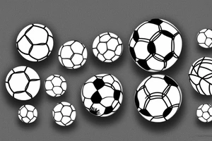 A set of footballs representing family members tattoo idea