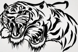 A tiger playing American football tattoo idea