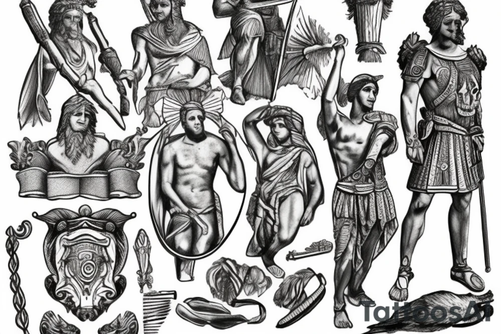 renaissance alexander the great tattoo idea