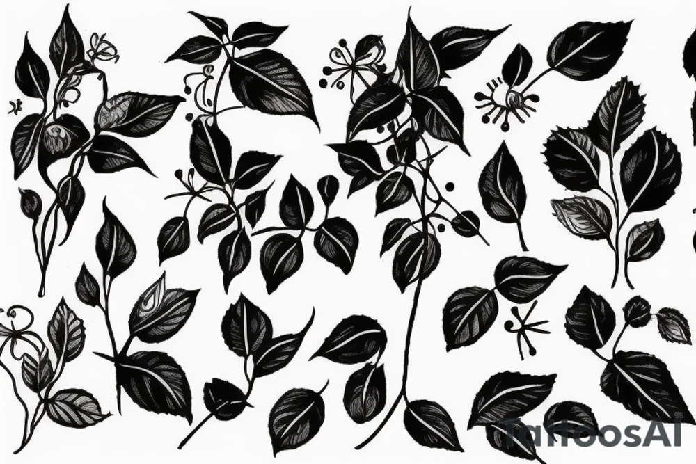 raspberry plant tattoo idea