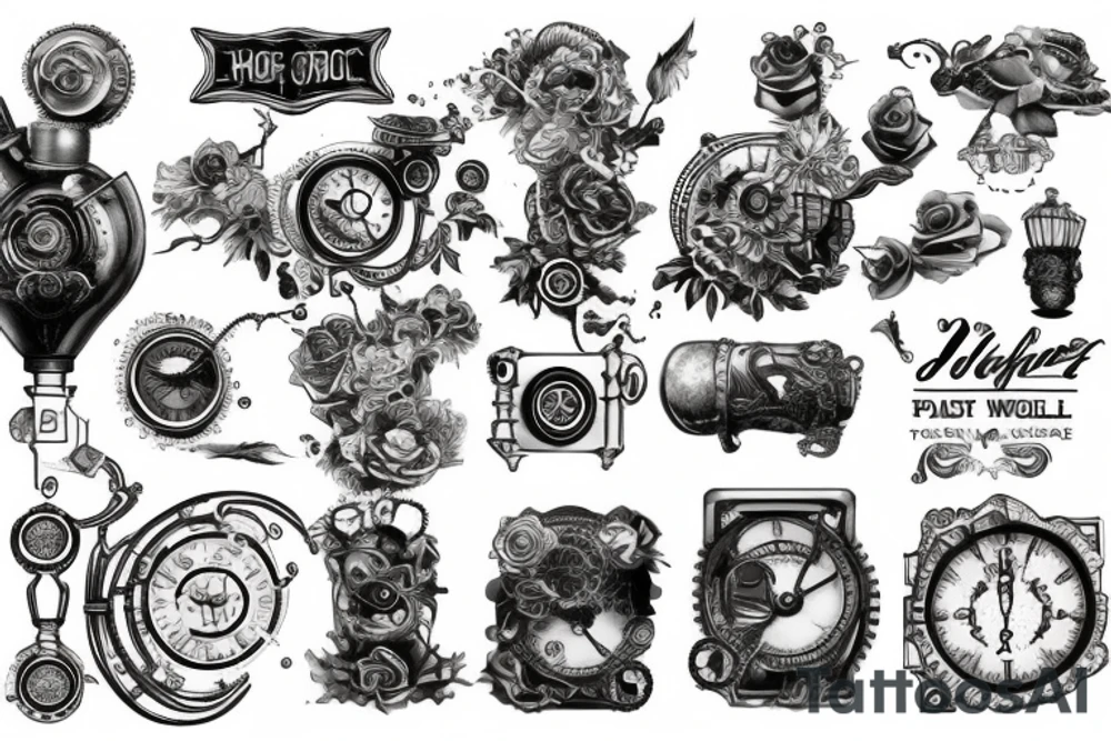 steam punk hot and cold tattoo idea