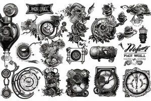 steam punk hot and cold tattoo idea