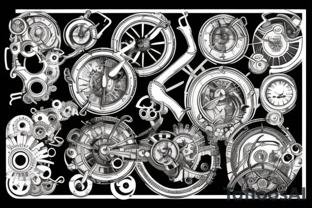 steam punk hot and cold tattoo idea