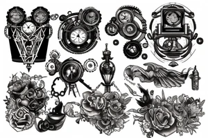 steam punk gemini tattoo idea
