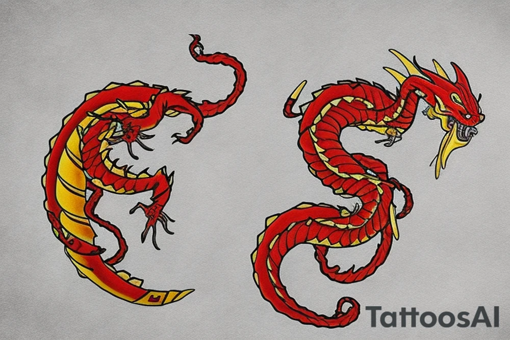 shenron dragon rising up from clouds tattoo idea