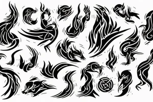 Puma dancing in fire tattoo idea