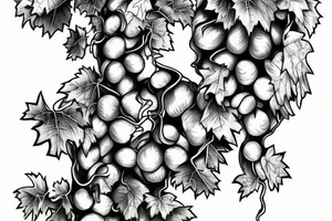 Grape vine with the name Lupe coming out of the vines. tattoo idea