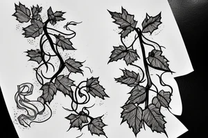 Grape vine with the name Lupe coming out of the vines. tattoo idea