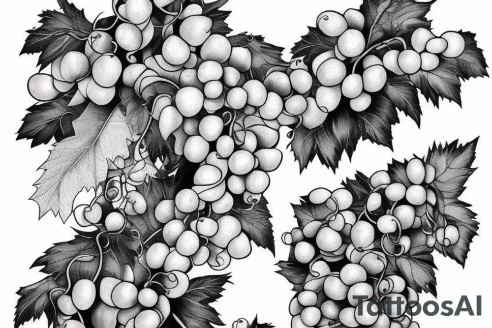 Grape vine with the name Lupe coming out of the vines. tattoo idea