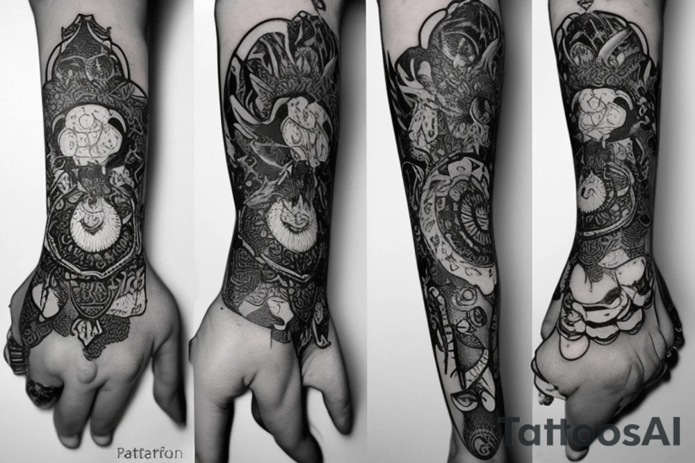 Два волка - один черный, другой светлый tattoo idea