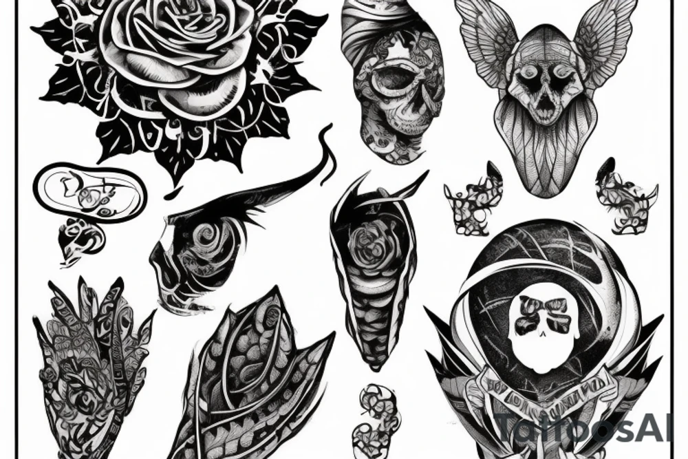 Два волка - один черный, другой светлый tattoo idea