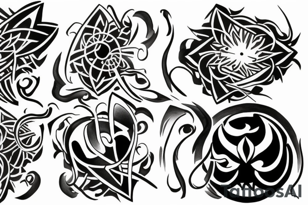 a simple tattoo which symbolises the guardian of the three jewels tattoo idea