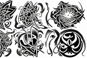 a simple tattoo which symbolises the guardian of the three jewels tattoo idea
